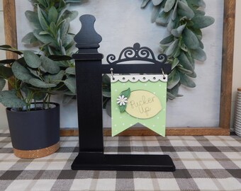Pucker up wood sign for interchangeable post and sign holder, Summer decor, home decor