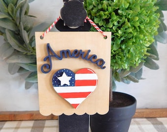 Pancarta patriótica para el soporte de letreros, letrero de Estados Unidos para el 4 de julio, decoración de verano