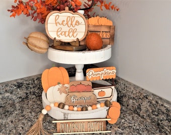 Fall Pumpkin tiered tray set, Hello Fall pumpkin, Pumpkin patch sign, Pumpkin patch stand, Pumpkin crate, Grateful farm truck, Fall signs
