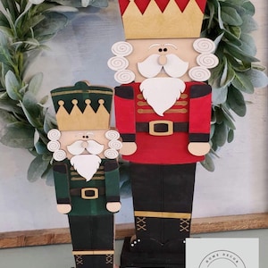 Wood Nutcracker mantle, or table Christmas decor, Christmas decor for mantle, Wood Christmas decor, Nutcracker decor image 3