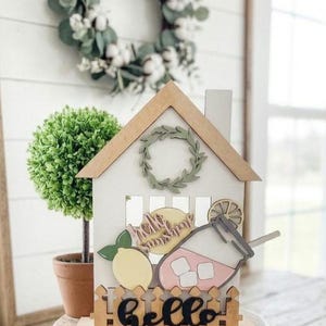 Summertime Lemonade interchangeable sign for the interchangeable house, Lemonade decor, Summer decor