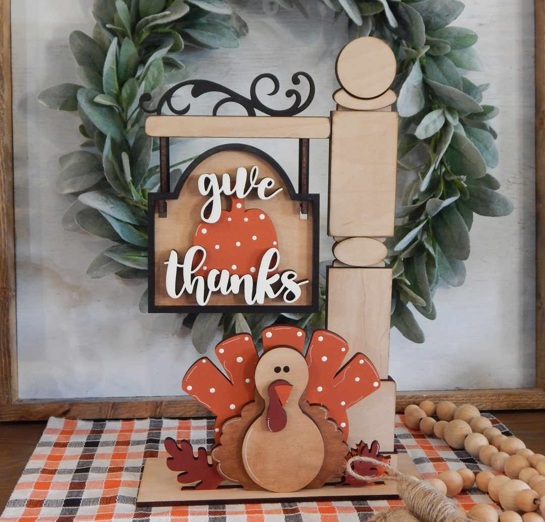 Interchangeable Thanksgiving Post Decor Pieces, Thanksgiving Decor ...