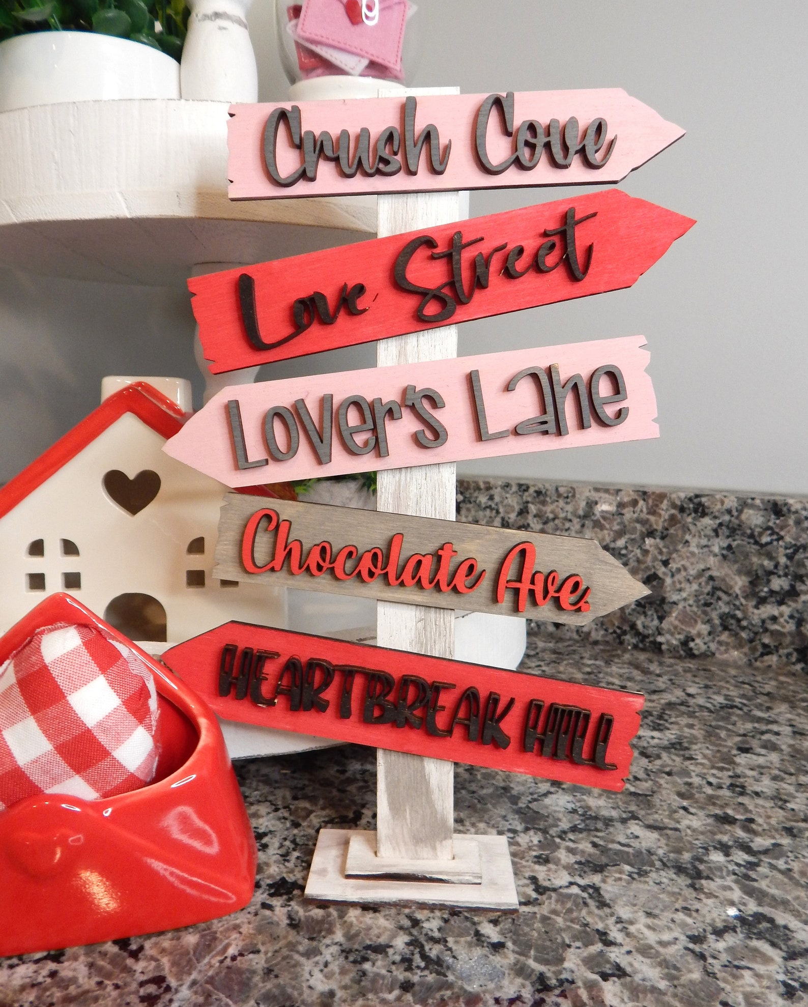 Valentine Direction Arrows Valentine Decor Valentine Mantle Etsy