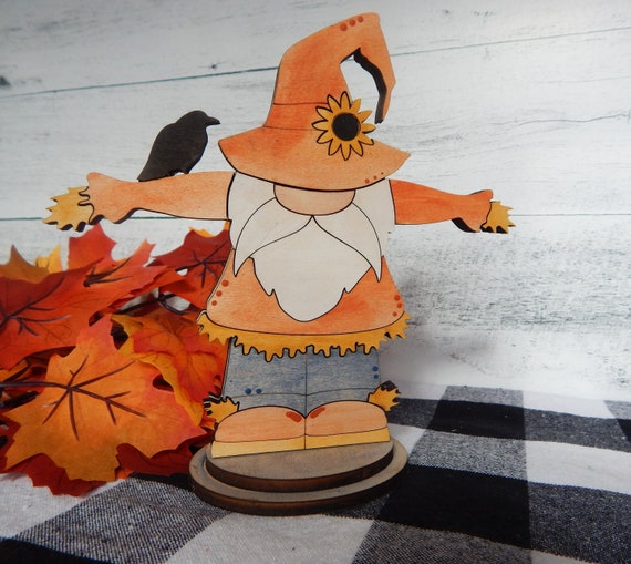 Fall scarecrow shelf or table sitter, Scarecrow decor, Fall decor, Wood scarecrow decor, Wood Fall decor, Fall table decor, Fall mantle deco