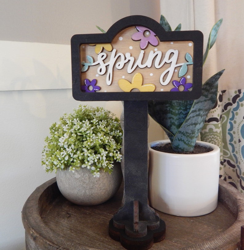 Spring Sign 22 Inch Spring Interchangeable Sign for the Mini Interchangeable Sign Holder ...