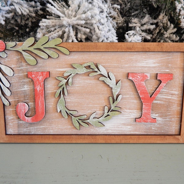 Joy Christmas Sign Etsy