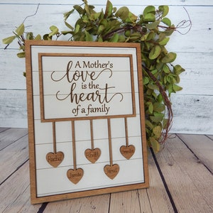 A Mother&#39;s Love Sign, Mothers Day Gift, Mom Birthday gift, Mom Christmas Gift, Wood Sign, Gift for Grandma, Grandma sign. 10x8 wood sign