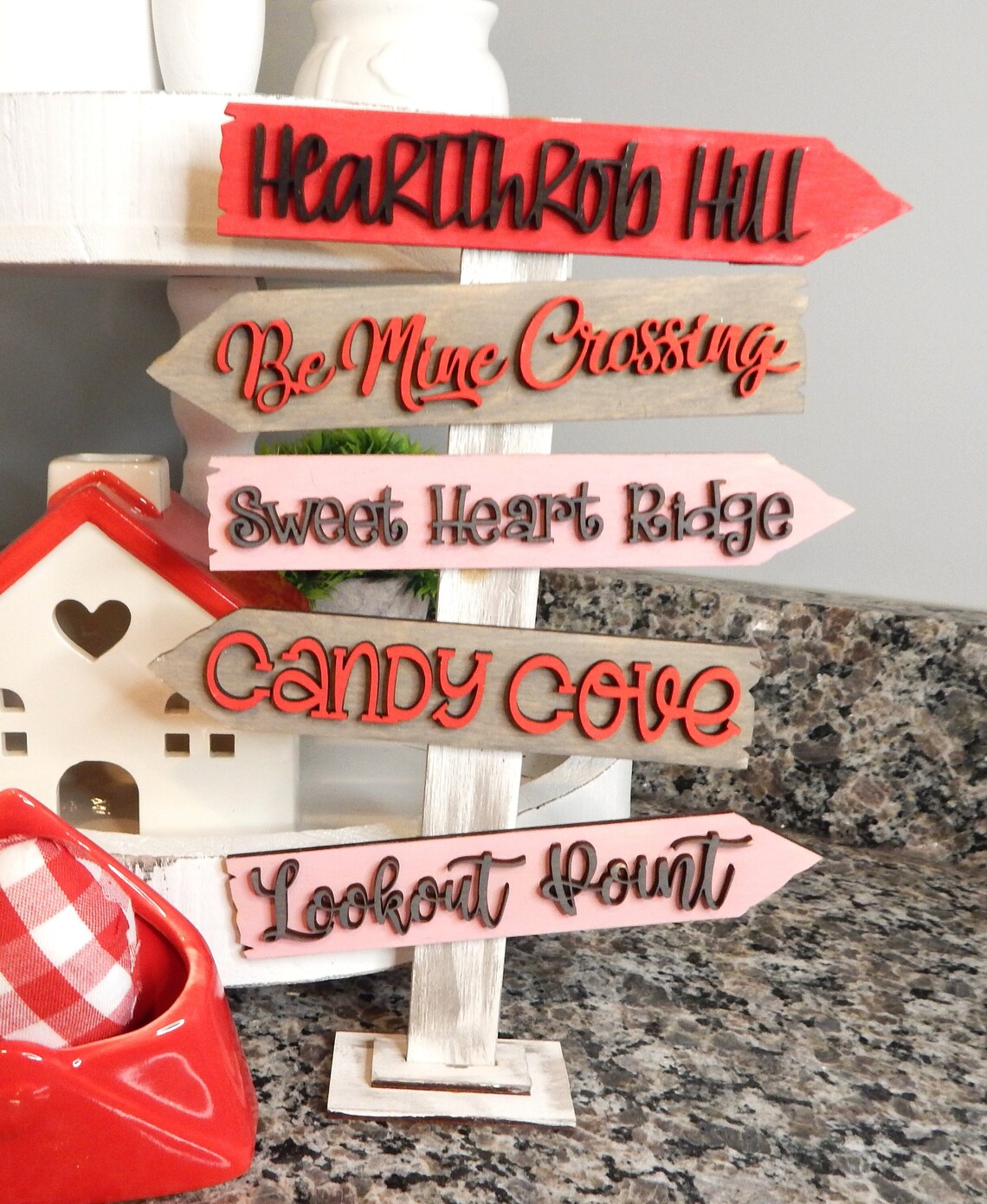 Valentine Direction Arrows Valentine Decor Valentine Mantle Etsy