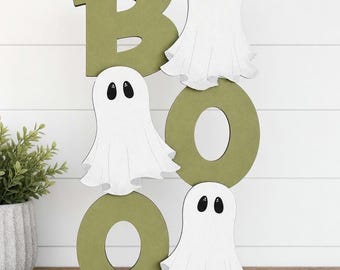 Boo-standing Halloween decor, Boo Ghost Decor for Halloween