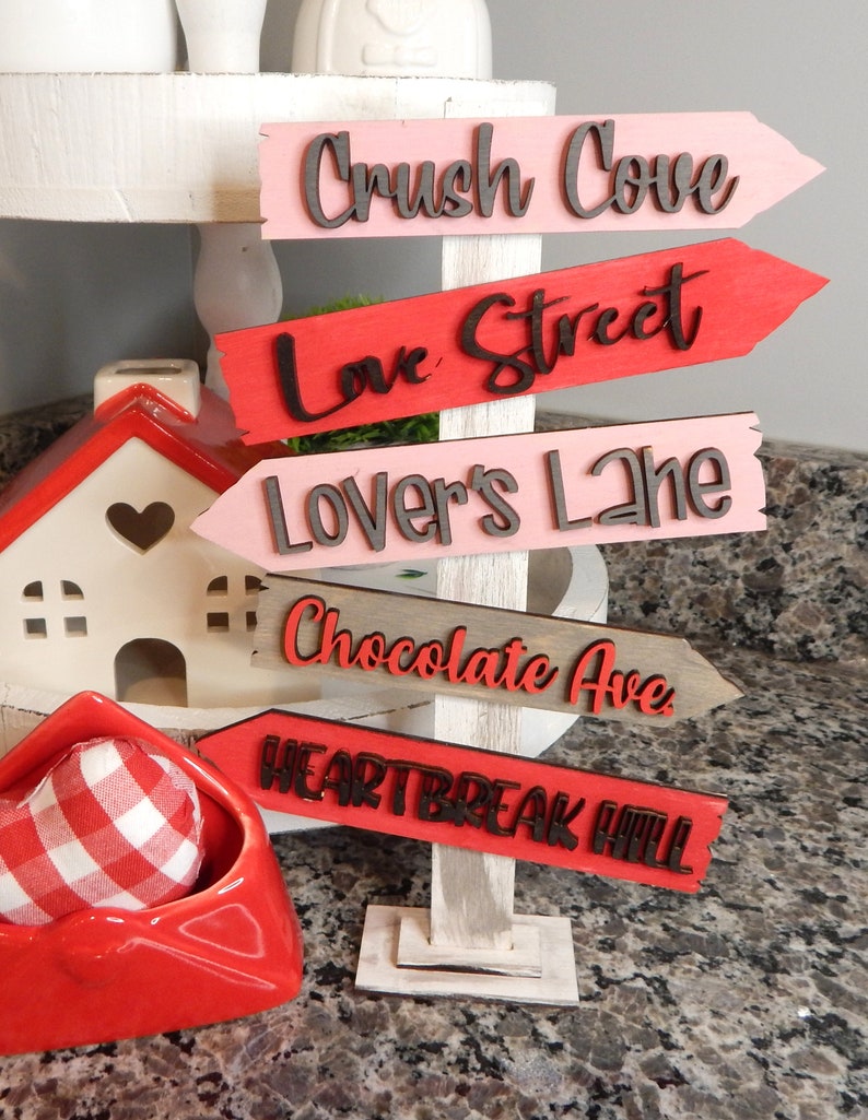 Valentine Direction Arrows Valentine Decor Valentine Mantle Etsy