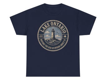 Lake Ontario Vintage Badge Tee | Est. 400 Years Ago, Canada Pride Shirt