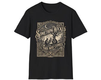 Something Wicked This Way Comes T-Shirt | Witchy Moonlit Forest Tee