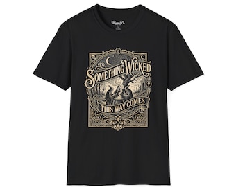Something Wicked This Way Comes T-Shirt | Witchy Moonlit Forest Tee