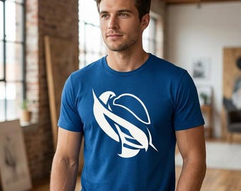 Abstract Feather Shirt | Minimalist Wing Emblem Graphic Tee, Unisex