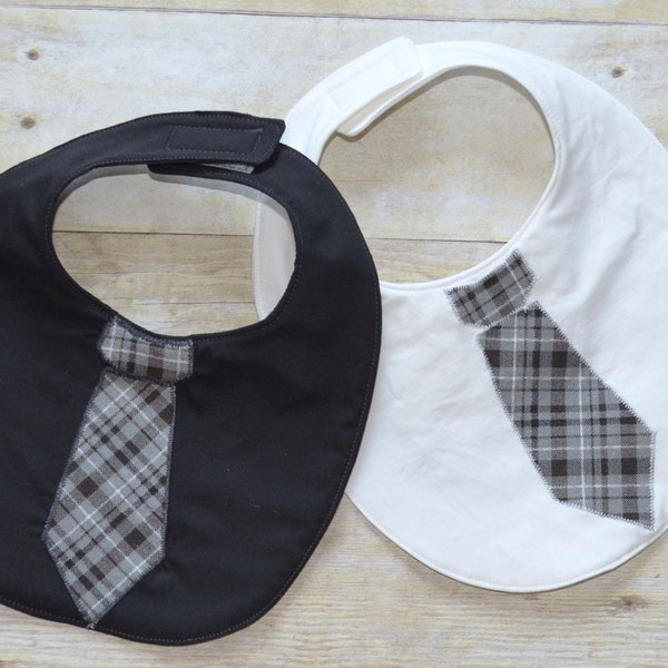 Two Baby Boys Tie Bibs