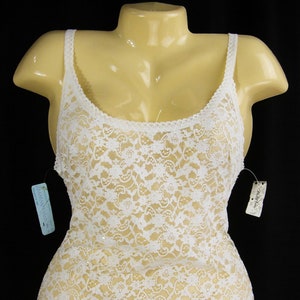 Vintage ~Alice Maloof~ Saks Fifth Avenue~ Bridal Bombshell Camisole Teddy top~ white lace~ honeymoon~ NOS/NWT B34*