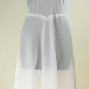 Vintage 1940's 50's FANTASY Full Slip Dress Nightgown Nightie White Chantilly Lace Bias Cut b32 image 3