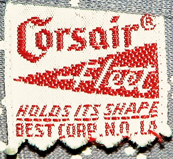 Vintage 1950’s Square-end Silky Necktie ~Corsair … - image 4