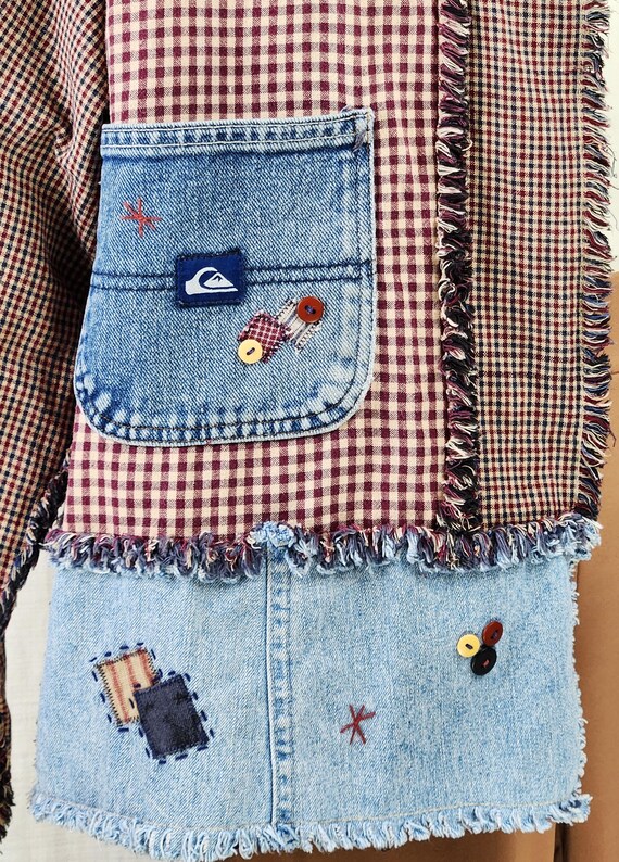 Handmade Patchwork Women's Full Sleeve Jacket Vin… - image 7