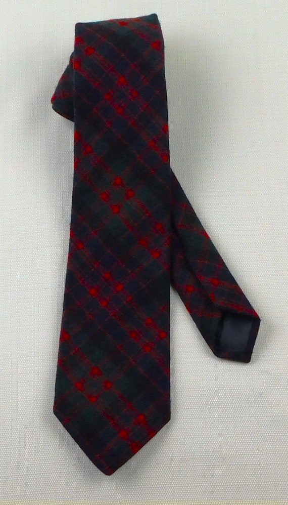 VTG ~Pendleton~ Necktie Tie~ Wool Woven Tartan Pla