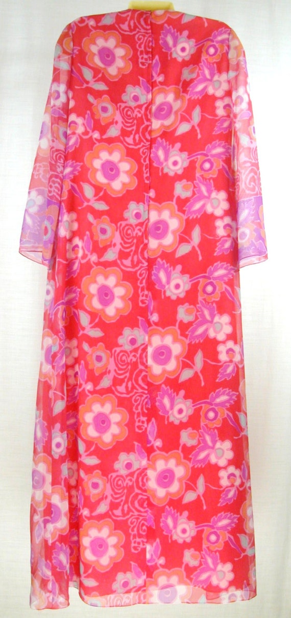 vintage 1970s ~Nat Kaplan Couture~ maxi Floral ch… - image 2