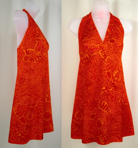 orange hippie dress