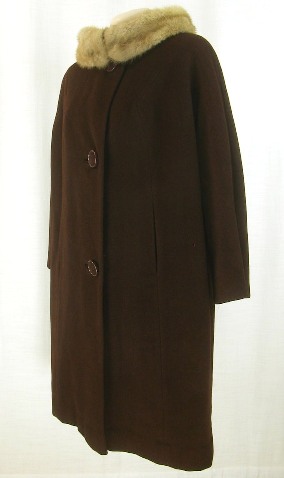 Vintage 50s 60s ~Crestmoor~ Coco Wool coat ~Mink w