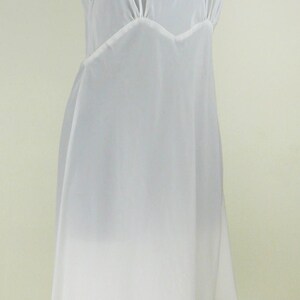 Vintage 1940's 50's FANTASY Full Slip Dress Nightgown Nightie White Chantilly Lace Bias Cut b32 image 2