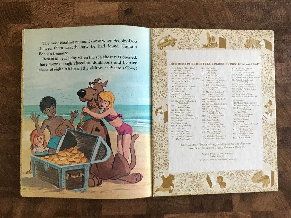 Vintage Little Golden Book Scooby-Doo and the Pirate | Etsy