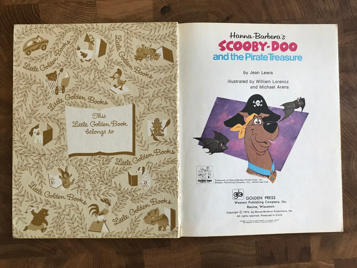 Vintage Little Golden Book Scooby-Doo and the Pirate | Etsy