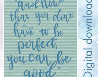 Quote Print, Digital Download, Hand Illustrated Quote, John Steinbeck