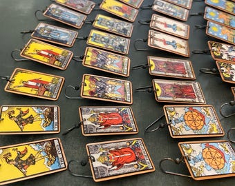 Rider-Waite Tarot deck earrings with Sterling Silver ear wires