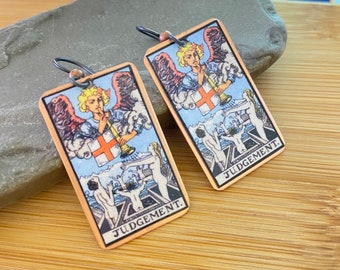 Judgement earrings, Tarot earrings, Rider-Waite jewelry, Major Arcana, Tarot jewelry, Major Arcana, awakening, witchy witch earrings