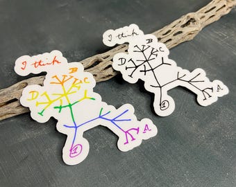 Darwin Tree of Life, vinyl glossy waterproof sticker, natural history art, evolution