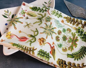 Liverwort Tea Towel: Cotton Linen Kitchen Decor - Ernst Haeckel Art