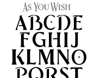 As You Wish SVG Vector Letters