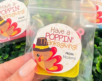 Thanksgiving Pop Fidget Keychain: Personalized Student Gift