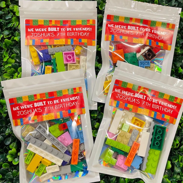 Building Block Birthday Party Favors: Personalized Class Gifts