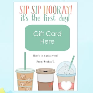 Back To School Gift Card Holder, First Day of School Teacher Gift, Back To School, Coffee Gift, Bus Driver, Student, PTA Volunteer, GC12