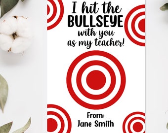 PRINTED Target Gift Card Holder, Teacher Appreciation Gift Card Holder, Thanks For Keeping Me On Target This Year, Teacher Gift, Faculty