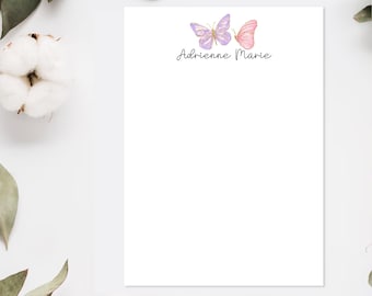 Personalized Butterfly Notepad, Butterfly Stationery, Butterfly Gift, Elegant Butterfly Gift for Her, To Do List, Things To Do, Memo Pad