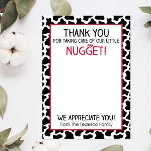 PRINTED Chick Fil A Gift Card Holder, Teacher Appreciation Gift Card Holder, Daycare Teacher Gift, Moms Day Out, Preschool, Little Nugget