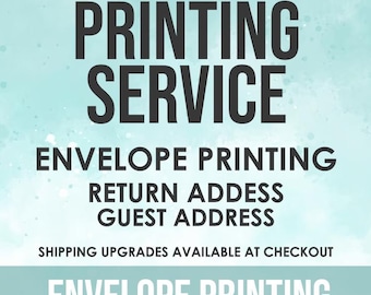 Envelope Printing Service: Return & Guest Addressing