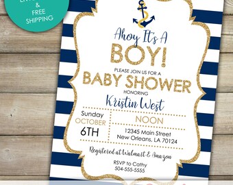 etsy nautical baby shower