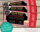 Movie Ticket Invitation Movie Party Invitation Movie Night | Etsy