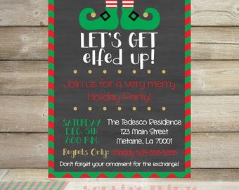 ornament exchange party christmas party invitation holiday etsy