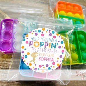 Gymnastics Pop Fidget Keychain: Personalized Party Favor