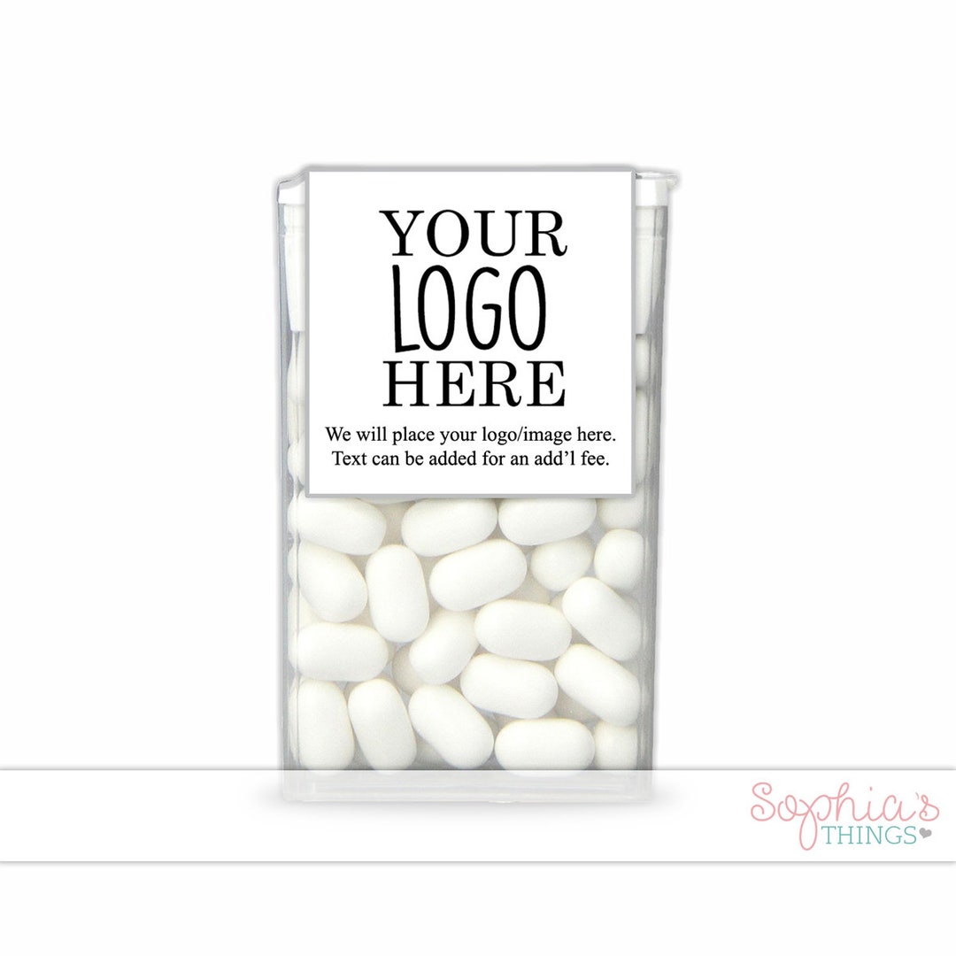 Custom Logo Mint Box Label, Candy Tin Label With Your Business Logo