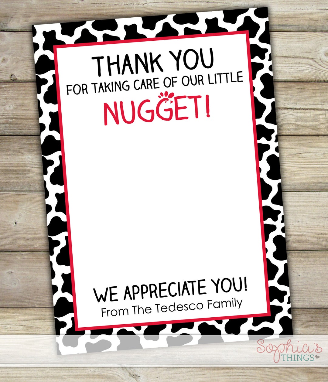 PRINTED Chick Fil A Gift Card Holder Teacher Appreciation - Etsy