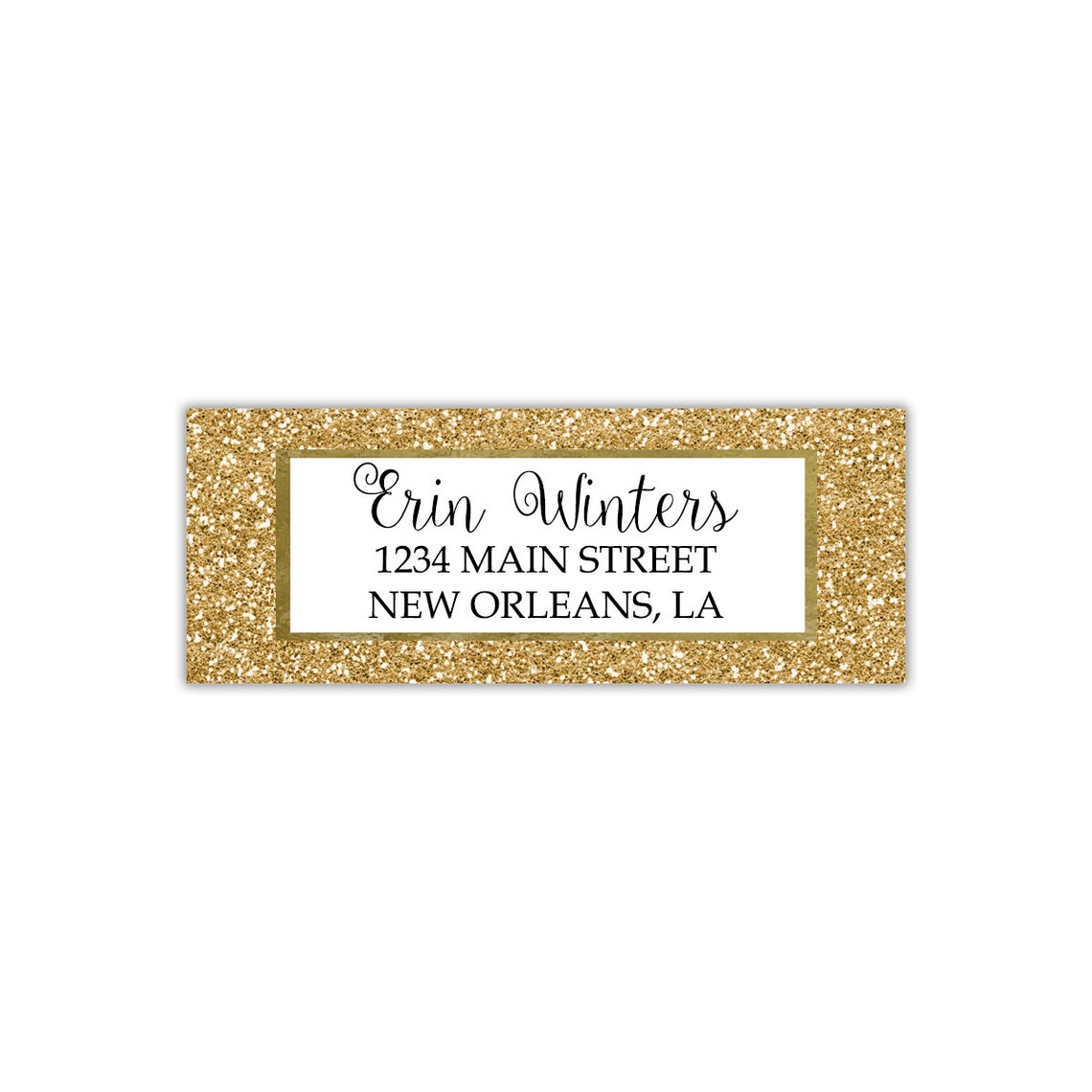 Gold Glitter Return Address Labels Gold Foil Return Address Etsy
